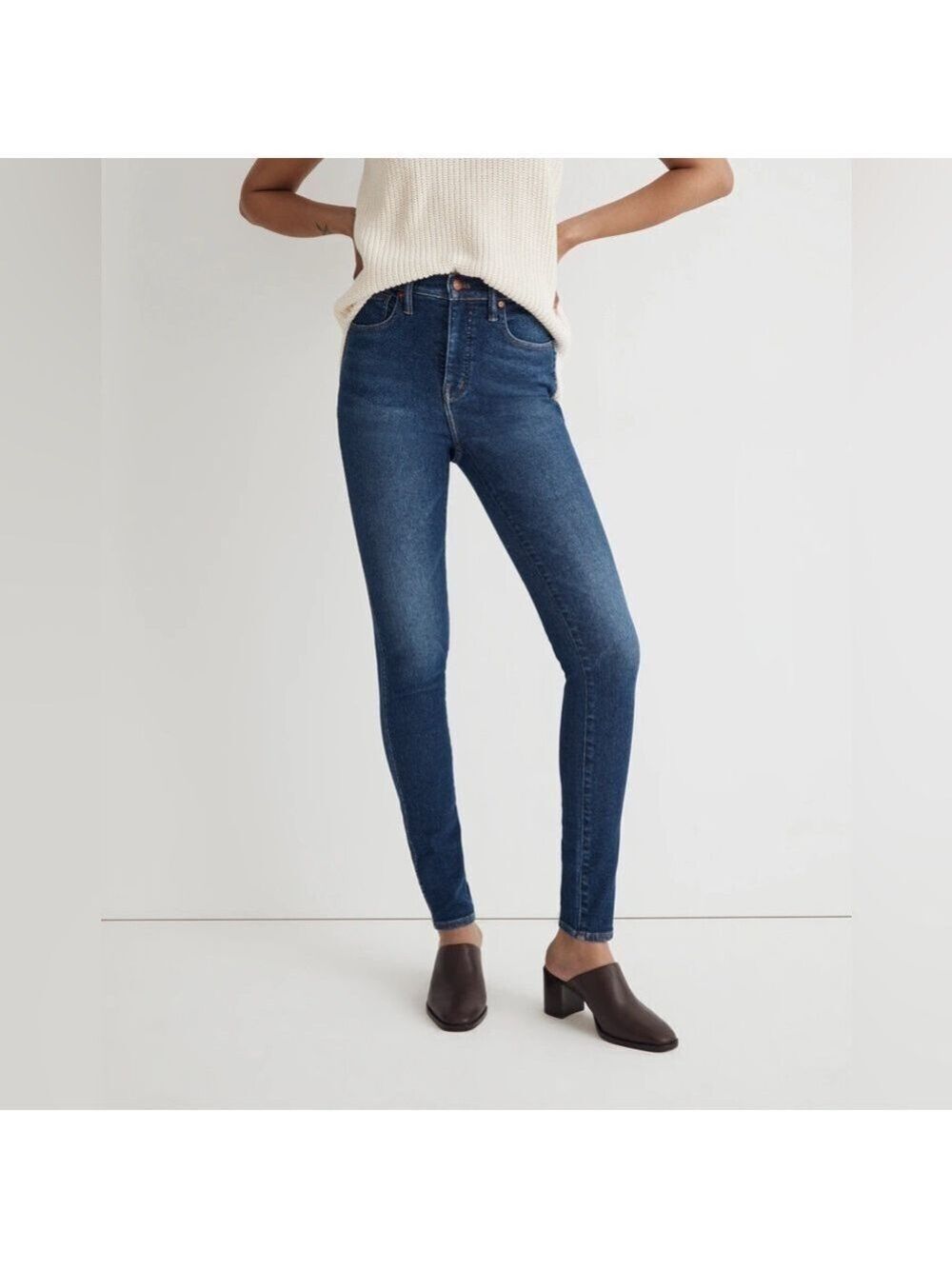Madewell Women’s 10” High Rise Skinny Jeans Dark Wash Denim Size 27